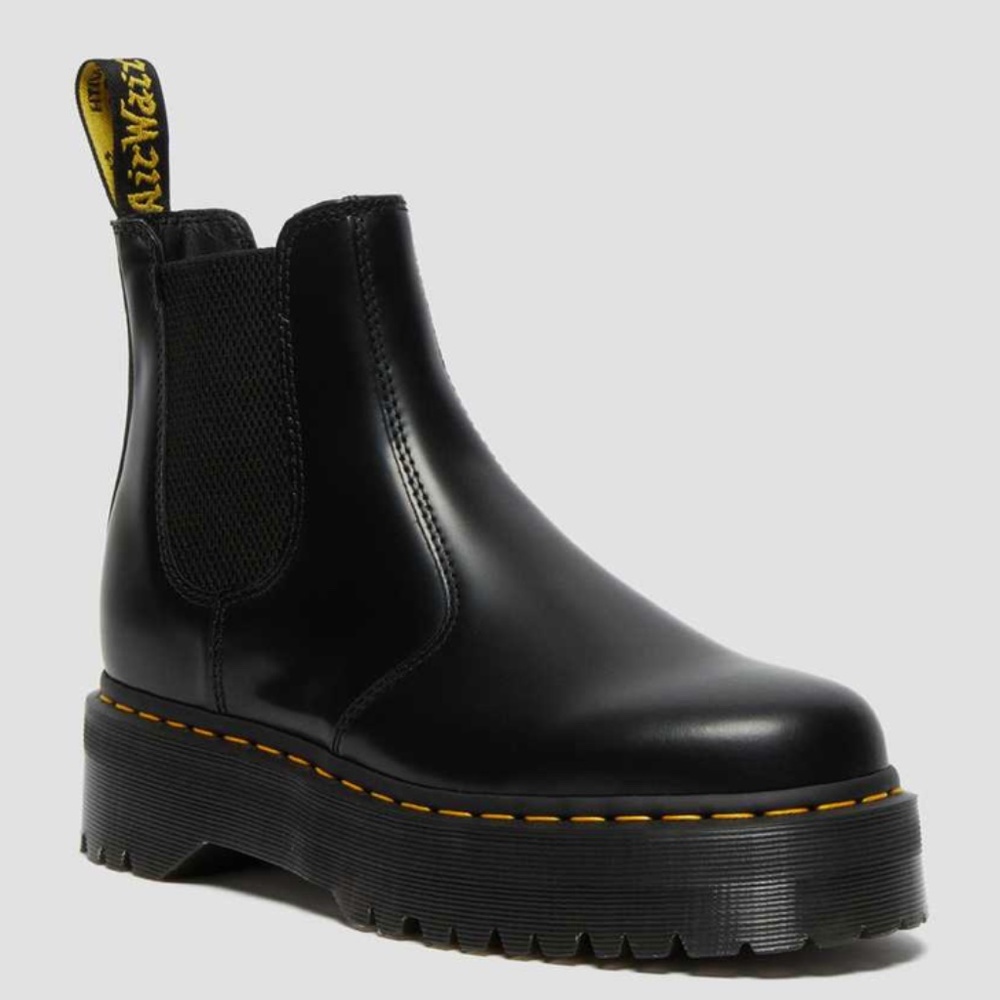 Doc Martens 2976 POLISHED SMOOTH PLATFORM CHELSEA BOOTS